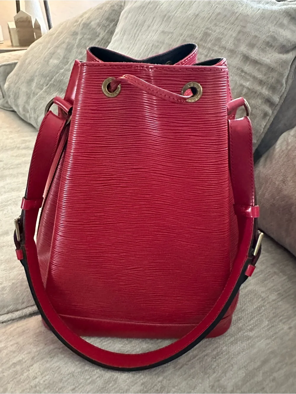 Louis Vuitton Noé in Castilian Red Epi Leather